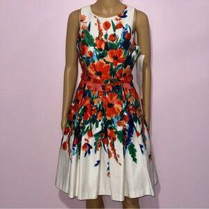 vintage designer Eliza J Floral Sleeveless Dress, size 6